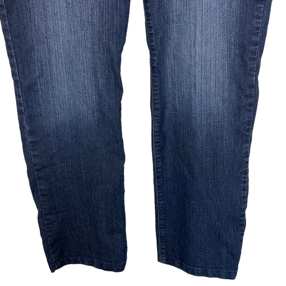 NYDJ Straight Leg Stretchy Lift Tuck Technology Mom Jeans Glitter Butt Pockets - Picture 7 of 16